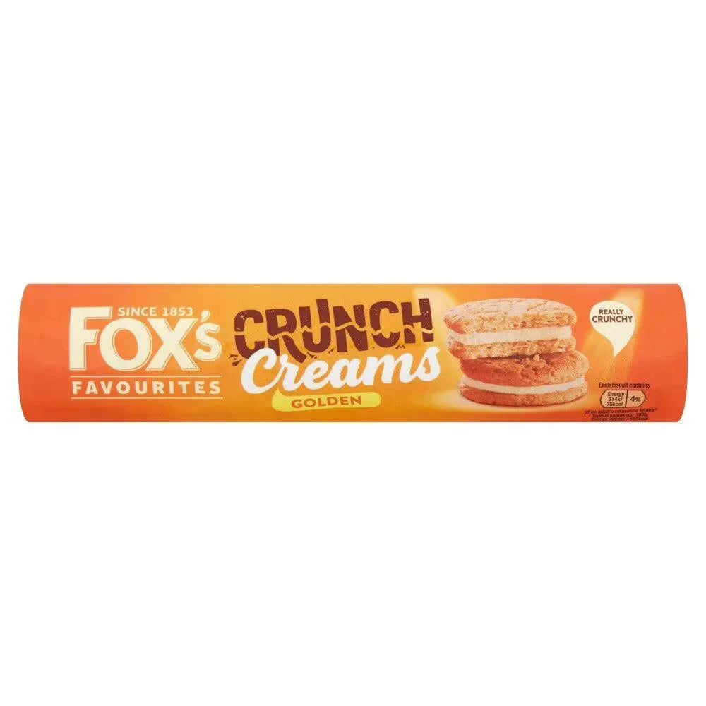 Μπισκότα Βρώμης Γεμιστά Με Κρέμα Βανίλια Foxs Favourites Golden Crunch Creams Oat Biscuits 200g